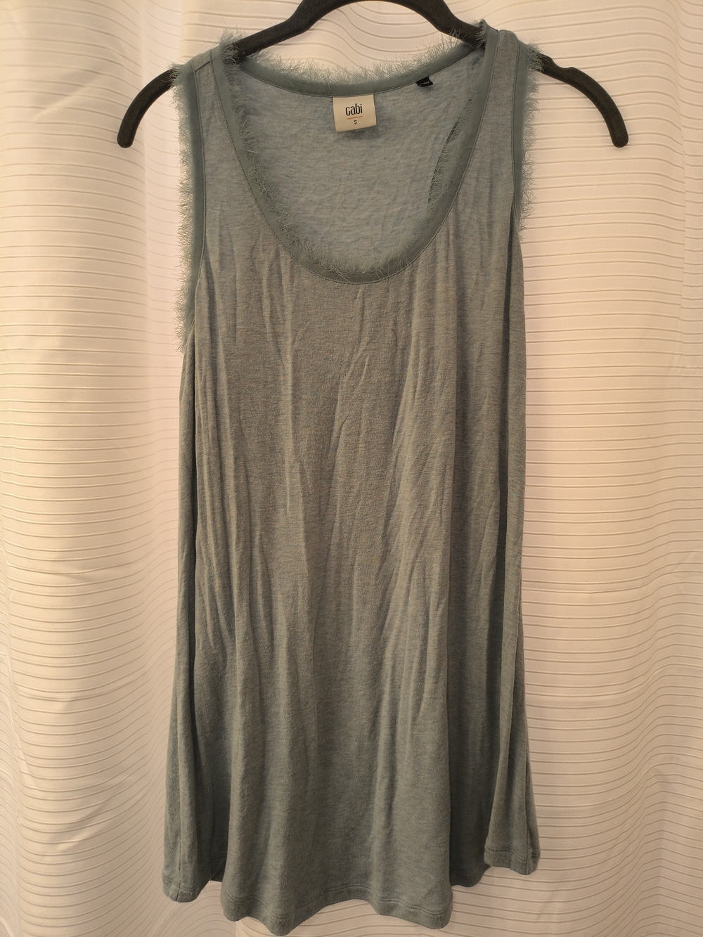 CAbi Sage Green Sleeveless Scoop Neck Tank